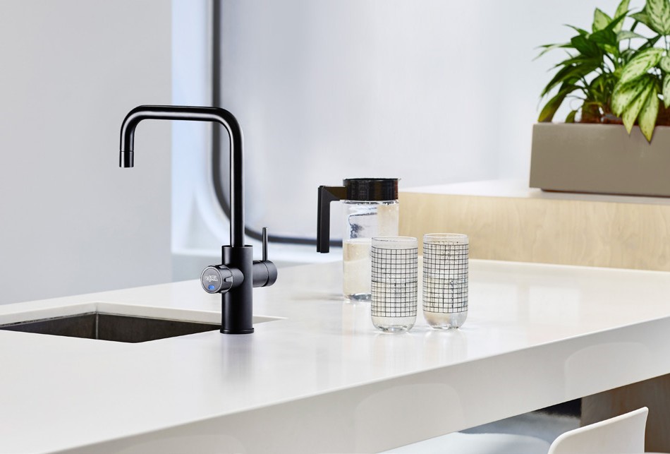 black cube on sink