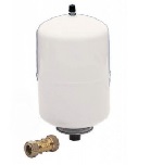 Expansion vessel and check valve